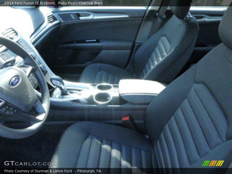 Ruby Red / Charcoal Black 2014 Ford Fusion SE EcoBoost