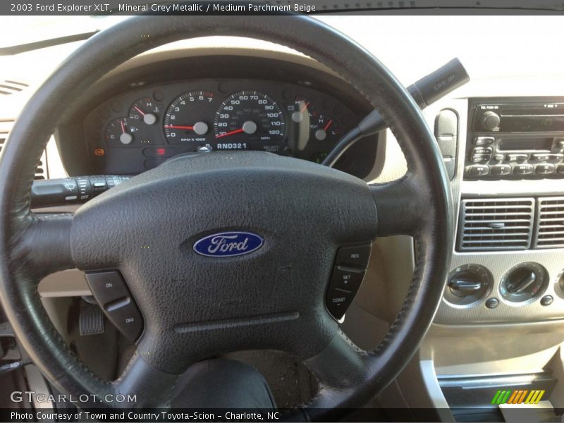 Mineral Grey Metallic / Medium Parchment Beige 2003 Ford Explorer XLT