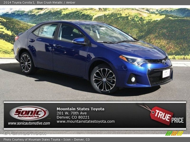 Blue Crush Metallic / Amber 2014 Toyota Corolla S