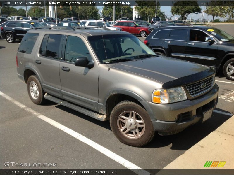 Mineral Grey Metallic / Medium Parchment Beige 2003 Ford Explorer XLT
