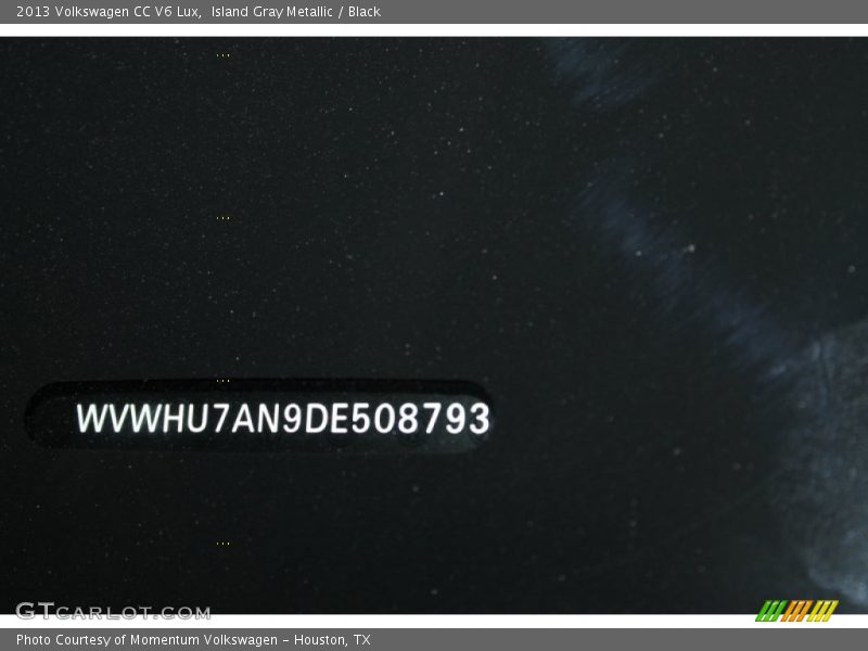 Island Gray Metallic / Black 2013 Volkswagen CC V6 Lux