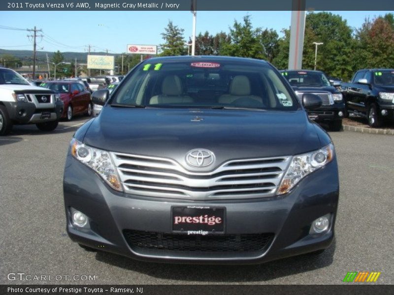 Magnetic Gray Metallic / Ivory 2011 Toyota Venza V6 AWD