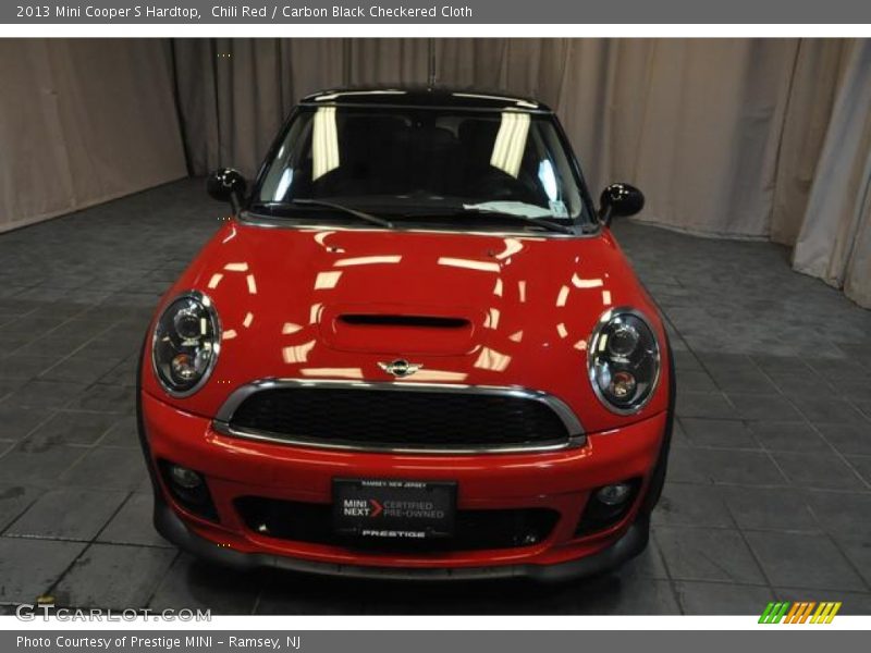 Chili Red / Carbon Black Checkered Cloth 2013 Mini Cooper S Hardtop