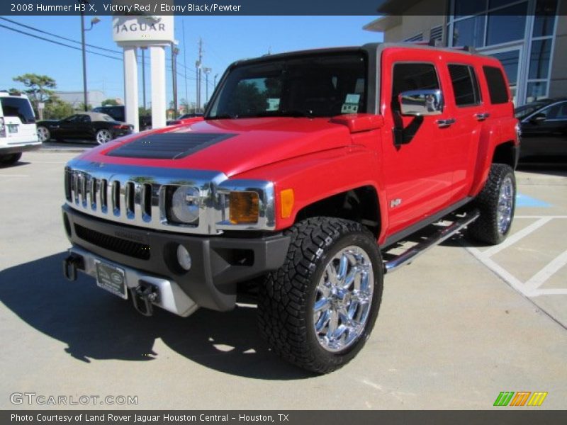 Victory Red / Ebony Black/Pewter 2008 Hummer H3 X