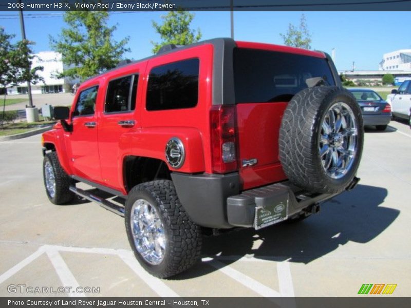 Victory Red / Ebony Black/Pewter 2008 Hummer H3 X