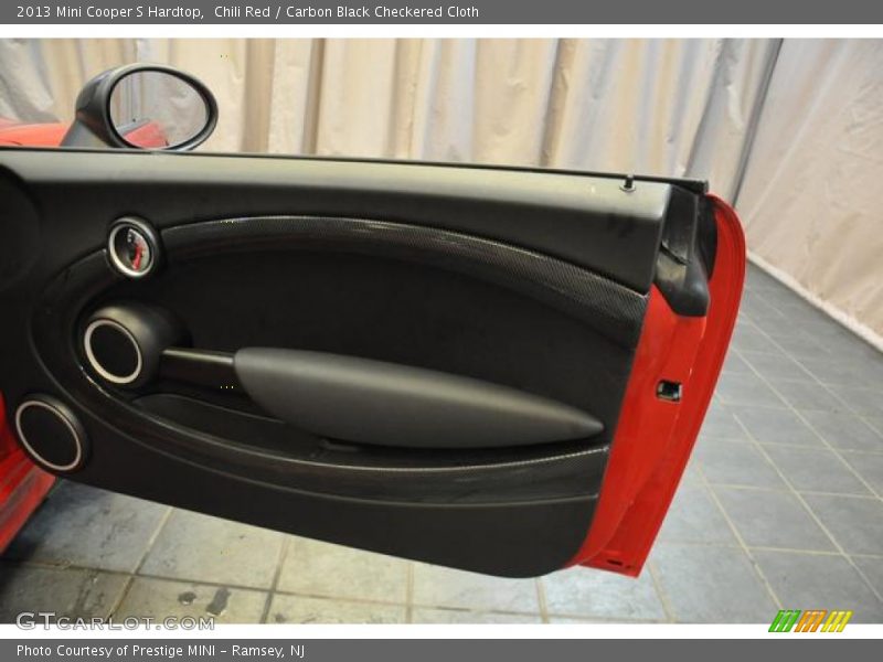 Chili Red / Carbon Black Checkered Cloth 2013 Mini Cooper S Hardtop