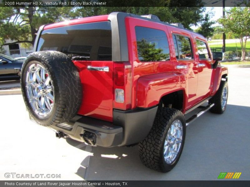 Victory Red / Ebony Black/Pewter 2008 Hummer H3 X