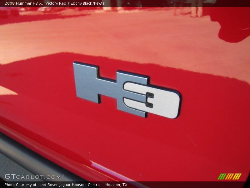 Victory Red / Ebony Black/Pewter 2008 Hummer H3 X