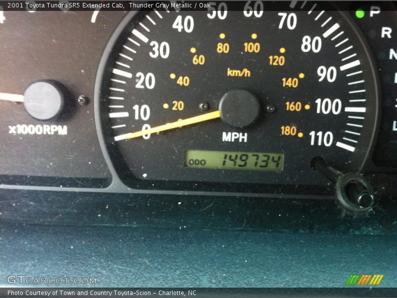 Thunder Gray Metallic / Oak 2001 Toyota Tundra SR5 Extended Cab