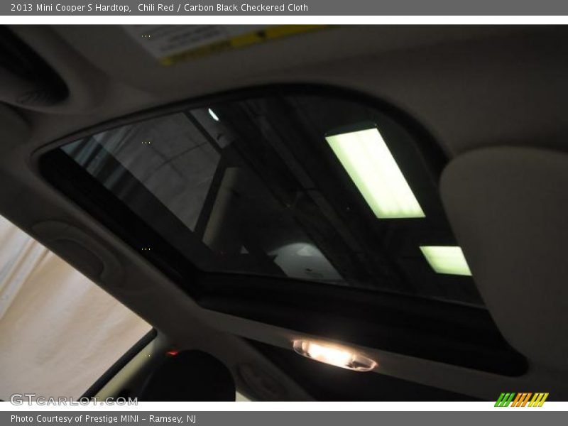 Chili Red / Carbon Black Checkered Cloth 2013 Mini Cooper S Hardtop