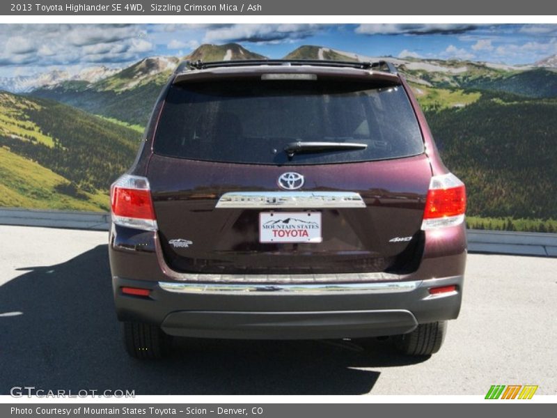 Sizzling Crimson Mica / Ash 2013 Toyota Highlander SE 4WD