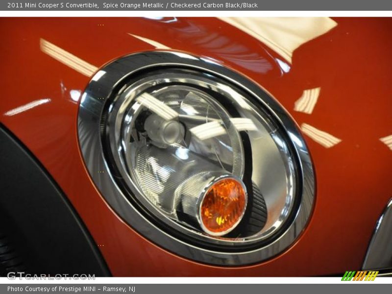 Spice Orange Metallic / Checkered Carbon Black/Black 2011 Mini Cooper S Convertible