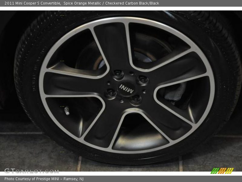 Spice Orange Metallic / Checkered Carbon Black/Black 2011 Mini Cooper S Convertible