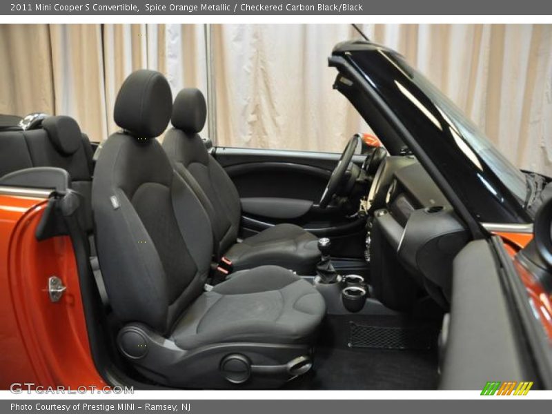 Spice Orange Metallic / Checkered Carbon Black/Black 2011 Mini Cooper S Convertible