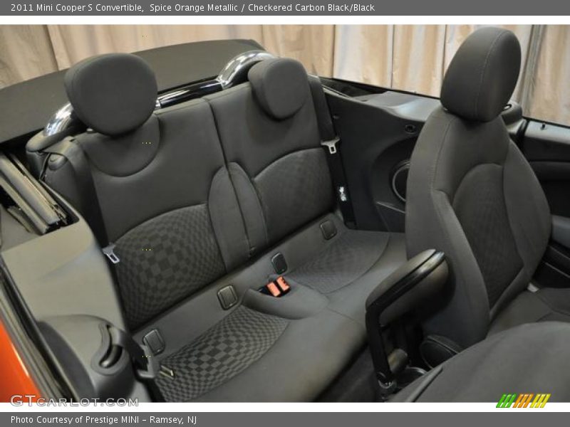 Spice Orange Metallic / Checkered Carbon Black/Black 2011 Mini Cooper S Convertible