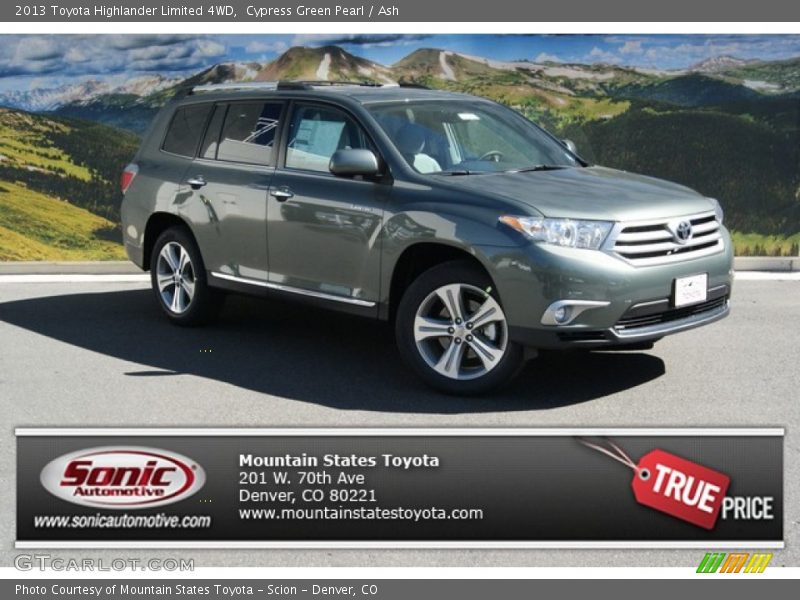 Cypress Green Pearl / Ash 2013 Toyota Highlander Limited 4WD