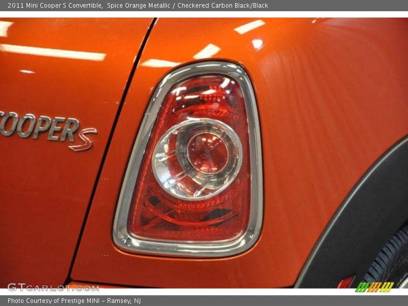 Spice Orange Metallic / Checkered Carbon Black/Black 2011 Mini Cooper S Convertible