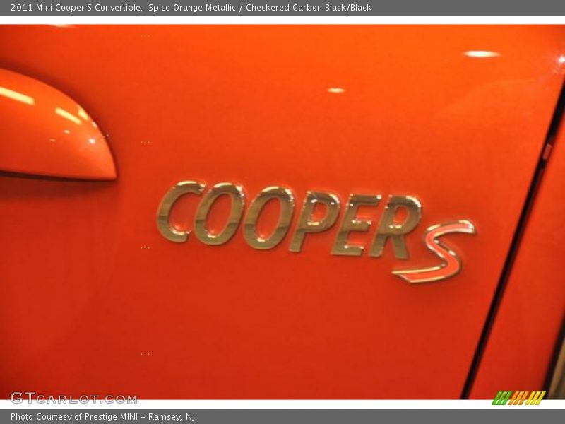 Spice Orange Metallic / Checkered Carbon Black/Black 2011 Mini Cooper S Convertible