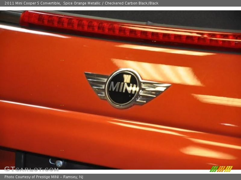 Spice Orange Metallic / Checkered Carbon Black/Black 2011 Mini Cooper S Convertible