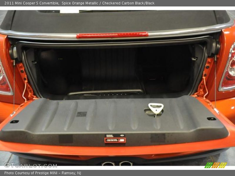 Spice Orange Metallic / Checkered Carbon Black/Black 2011 Mini Cooper S Convertible