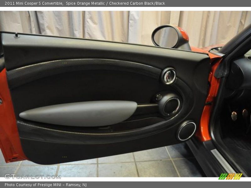 Spice Orange Metallic / Checkered Carbon Black/Black 2011 Mini Cooper S Convertible