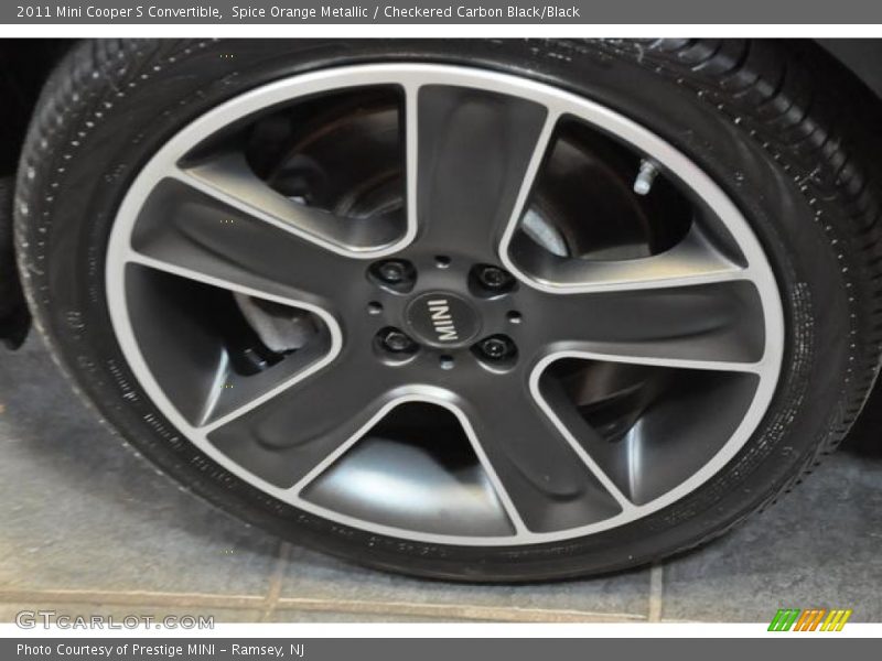 Spice Orange Metallic / Checkered Carbon Black/Black 2011 Mini Cooper S Convertible