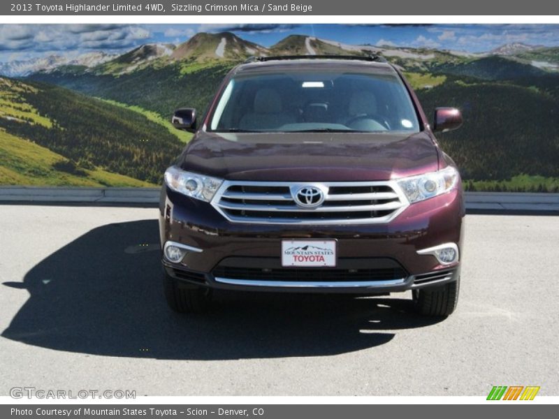 Sizzling Crimson Mica / Sand Beige 2013 Toyota Highlander Limited 4WD