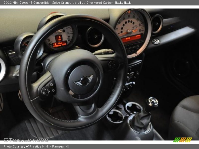 Spice Orange Metallic / Checkered Carbon Black/Black 2011 Mini Cooper S Convertible