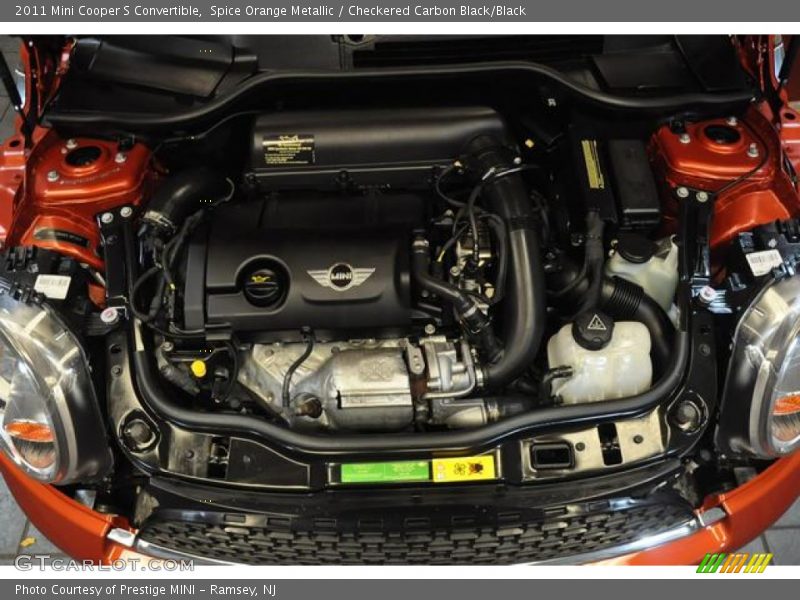Spice Orange Metallic / Checkered Carbon Black/Black 2011 Mini Cooper S Convertible