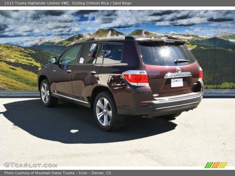 Sizzling Crimson Mica / Sand Beige 2013 Toyota Highlander Limited 4WD