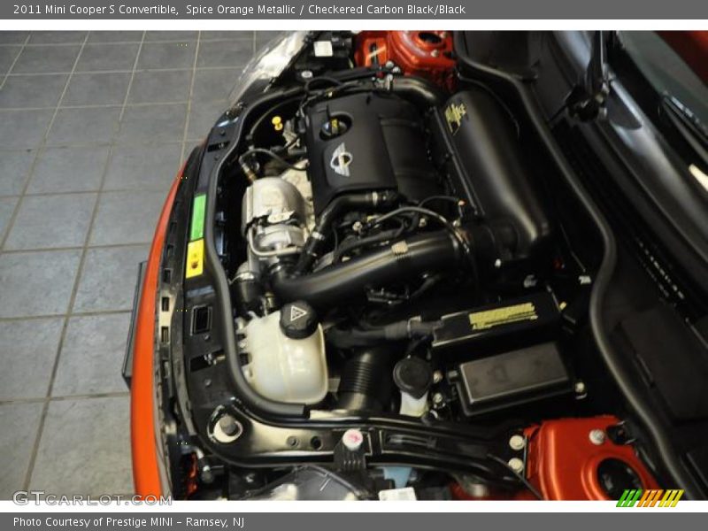 Spice Orange Metallic / Checkered Carbon Black/Black 2011 Mini Cooper S Convertible