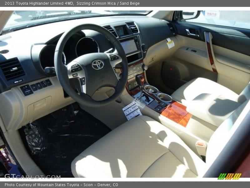 Sizzling Crimson Mica / Sand Beige 2013 Toyota Highlander Limited 4WD