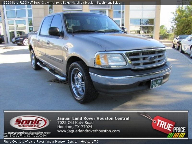 Arizona Beige Metallic / Medium Parchment Beige 2003 Ford F150 XLT SuperCrew