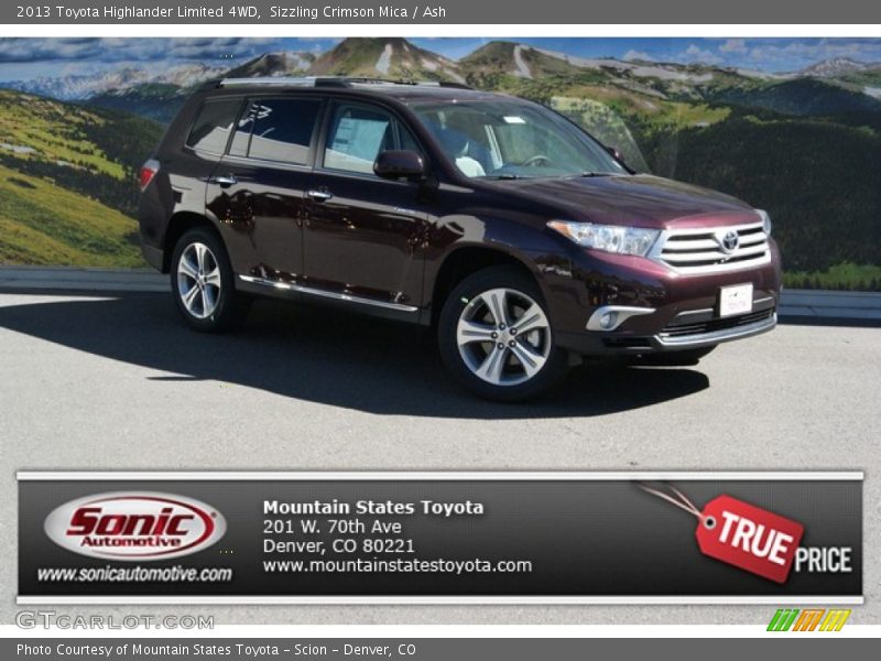 Sizzling Crimson Mica / Ash 2013 Toyota Highlander Limited 4WD