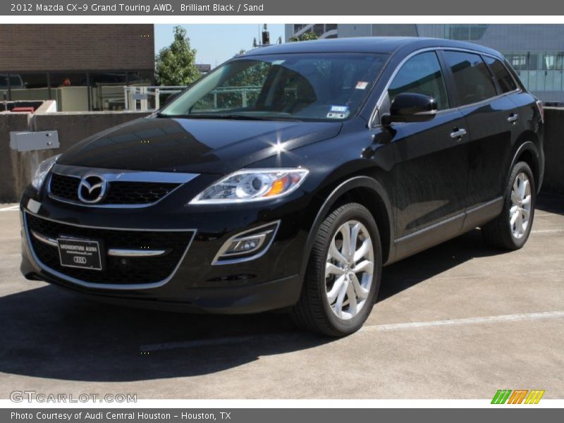 Brilliant Black / Sand 2012 Mazda CX-9 Grand Touring AWD