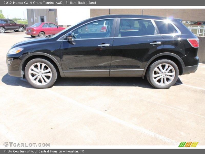 Brilliant Black / Sand 2012 Mazda CX-9 Grand Touring AWD
