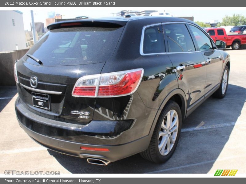 Brilliant Black / Sand 2012 Mazda CX-9 Grand Touring AWD