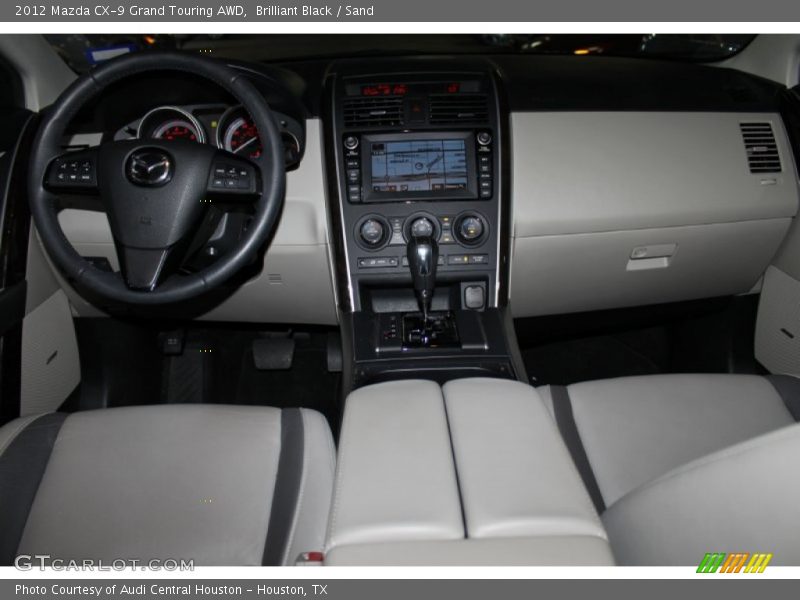 Brilliant Black / Sand 2012 Mazda CX-9 Grand Touring AWD