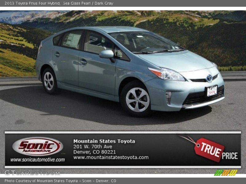 Sea Glass Pearl / Dark Gray 2013 Toyota Prius Four Hybrid