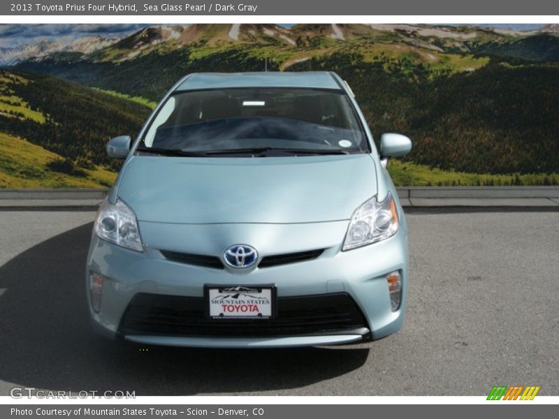 Sea Glass Pearl / Dark Gray 2013 Toyota Prius Four Hybrid