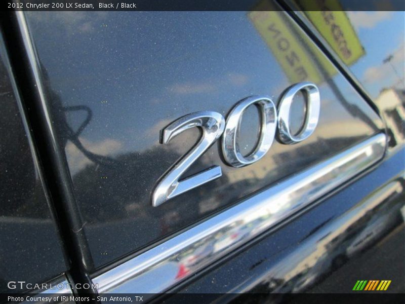 Black / Black 2012 Chrysler 200 LX Sedan