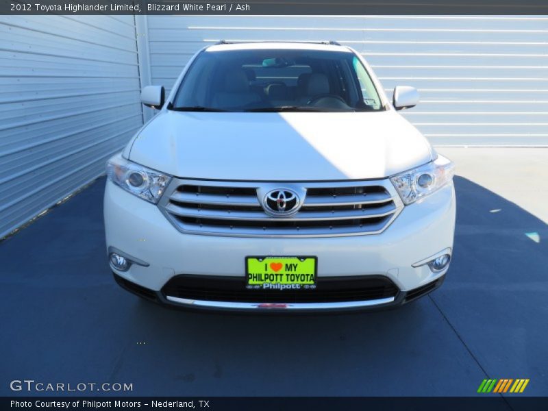 Blizzard White Pearl / Ash 2012 Toyota Highlander Limited