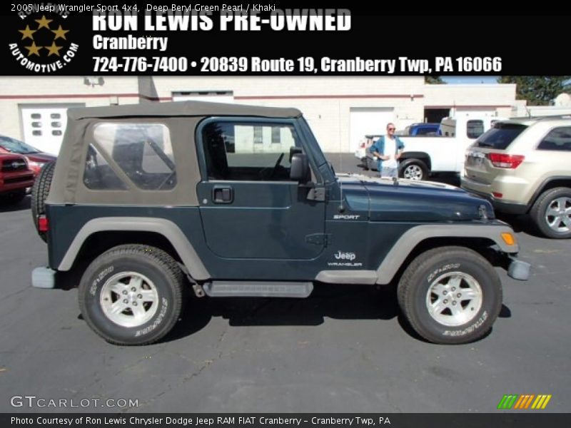 Deep Beryl Green Pearl / Khaki 2005 Jeep Wrangler Sport 4x4