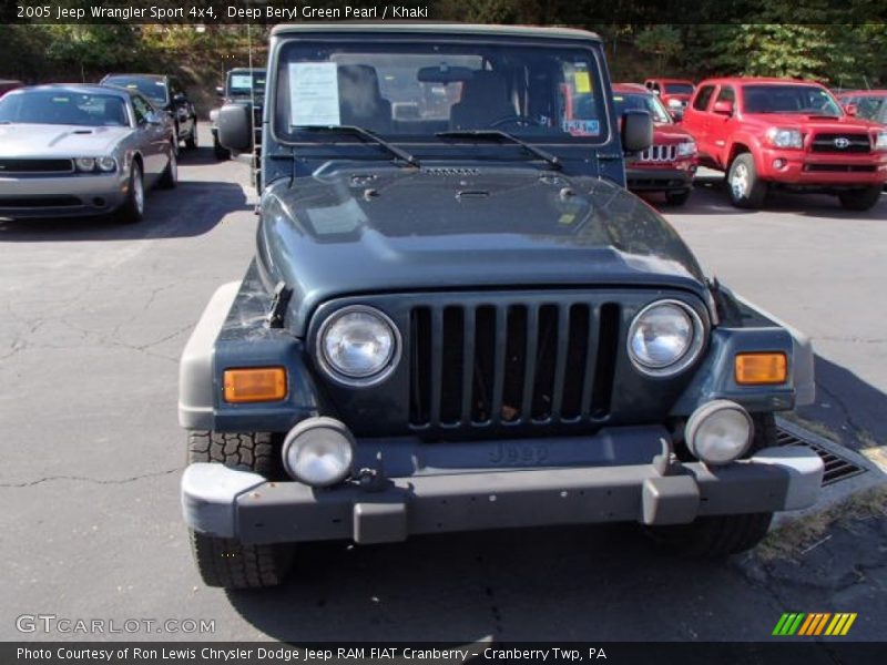 Deep Beryl Green Pearl / Khaki 2005 Jeep Wrangler Sport 4x4
