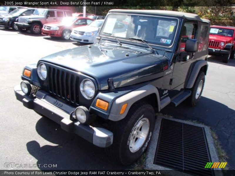 Deep Beryl Green Pearl / Khaki 2005 Jeep Wrangler Sport 4x4