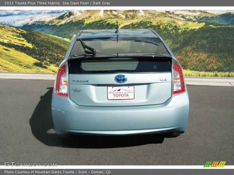 Sea Glass Pearl / Dark Gray 2013 Toyota Prius Three Hybrid