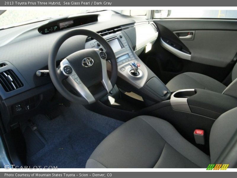 Sea Glass Pearl / Dark Gray 2013 Toyota Prius Three Hybrid