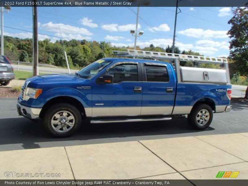 Blue Flame Metallic / Steel Gray 2012 Ford F150 XLT SuperCrew 4x4