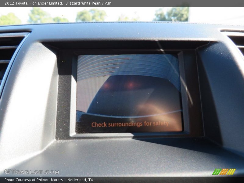 Blizzard White Pearl / Ash 2012 Toyota Highlander Limited