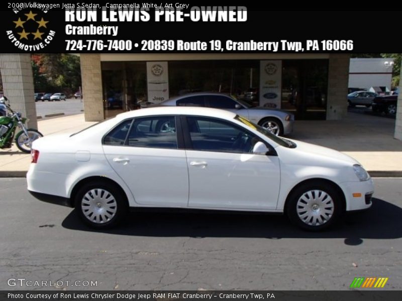 Campanella White / Art Grey 2008 Volkswagen Jetta S Sedan